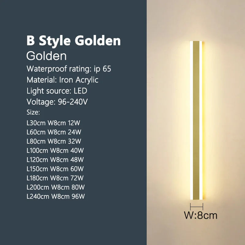 Outdoor waterproof wall lamp