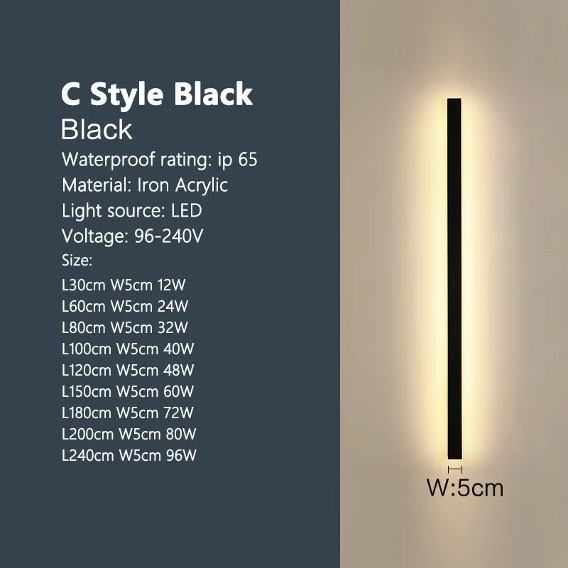 Outdoor waterproof wall lamp