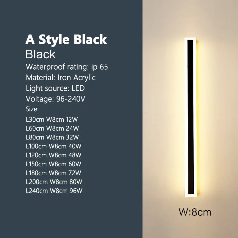 Outdoor waterproof wall lamp