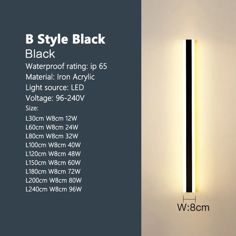 Outdoor waterproof wall lamp